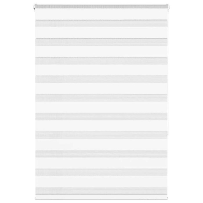 Jaluzea tip zebra alb latime tesatura 100,9 cm poliester