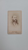 Fotografie de colectie CDV Atelier Hassel, Portret de barbat, Praga, Prague, Praha, Cehia, Austro-Ungaria, ca. 1875