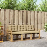 vidaXL Set de canapele de exterior cu pernă 3 pcs Alb și Bej 3389167