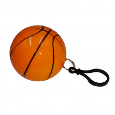 Pelerina de ploaie IdeallStore&reg;, Poncho Basketball, one size, plastic, portocaliu