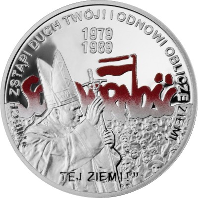 Polonia 10 zloti 2009 Solidarity Elections PROOF 14,14 g Argint .925 foto