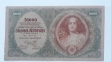 50 000 kronen austria 1922 fara stea in fata seriei 0003 - 43559 - 450 lei