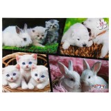 Puzzle Witty Puzzlezz, Animalute pufoase, 35 piese