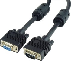 CABLU video GEMBIRD, adaptor VGA (T) la VGA (M), 3m, dublu ecranat, negru, &amp;amp;quot;CC-PPVGAX-10-B&amp;amp;quot; (timbru verde 0.8 lei) foto