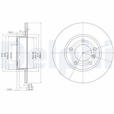 DELPHI BG2622 Disc frana foto