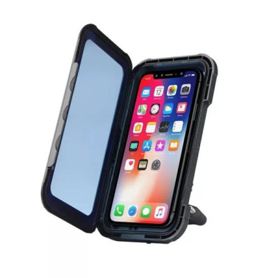 Suport telefon moto, atv, scuter, bicicleta priza USB de 2.1 A, impermeabil, touchscreen, reglabil, prindere ghidon foto
