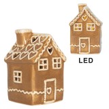 Cumpara ieftin Casuta Craciun ceramica alba maro cu led 7x7x11 cm