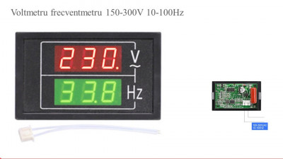 Voltmetru frecventmetru 150 - 300V 10 - 100Hz foto