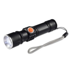 Mini Lanterna LED T6 Cree Zoom - 6W, USB Direct pe Corp, 3 Faze, Aluminiu, 11cm, 97g