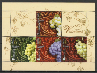Romania MNH 2005 - Viticultura bloc de 4 timbre - LP 1685 foto