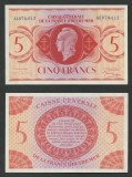 French Equatorial Africa █ bancnota █ 5 Francs █ 1944 █ P-15b █ UNC necirculata