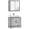 Gossi set mobilier de baie, 2 piese, gri sonoma, lemn prelucrat