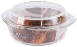Vas yena rotund cu capac MagicHome, sticla borosilicata, 2,5 L