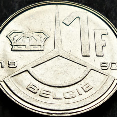 Moneda 1 FRANC - BELGIA, anul 1990 *cod 904