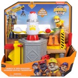 PAW Patrol Rubble &amp;amp; Crew, Navă Spațială Launch &amp;#039;N&amp;#039; Spin cu Funcții Interactive, multicolor, 3 ani +