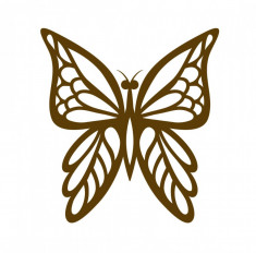 Sticker decorativ Fluture, Maro, 60 cm, 1156ST-1 foto