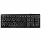 Tastatura cu fir a4tech kr-85 interfata usb 105 taste tip rotunjit lungime cablu 1.5m negru