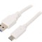 Cablu USB 3.0 A la C 1.8m Alb Aurit
