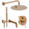 Set de duș incastrat Rea Lungo Copper Auriu cu BOX