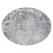 Covor MEFE modern Cerc 2783 Marmură - structural două niveluri de l&acirc;nă gri inchis, cerc 120 cm
