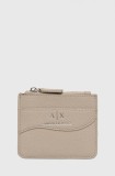 Armani Exchange card holder culoarea bej, 948539 CC783