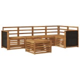 vidaXL Set canapea sectională 5 pcs natural Lemn Solid de Acacia 3384370
