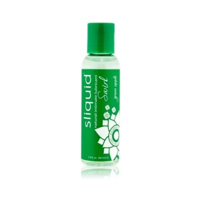Lubrifianti cu arome - Sliquid Natural Rasucire Lubrifiant cu Aroma 59ml - Mere Verzi foto