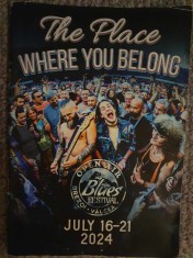Carticica prezentare Open Air Blues Brezoi 2024 cu autografe Kaz, Ben Poole etc