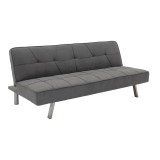 Cumpara ieftin Canapea extensibila 3 locuri Travis cu tesatura gri inchis 175x83x38+ cm
