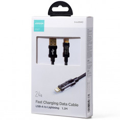 Cablu Usb - Lightning Pentru Incarcare / Transmitere Date 2.4A 20W 1.2m Joyroom Negru S-UL012A12