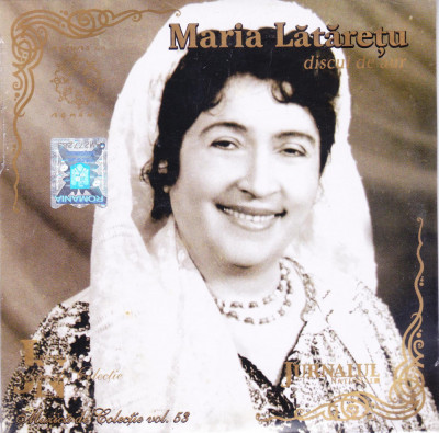 CD Populara: Maria Lataretu - Discul de aur ( original, SIGILAT ) foto