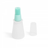 Pensula pentru ulei, din silicon, cu recipient - 60 ml - albastra