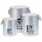 442176 H&amp;S Collection 3 Piece Storage Box Set with Rope Zinc