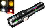 Lanternă LED Laser TG Puternică 2 &icirc;n 1 W-925, Zoom Reglabil, Acumulator 18650, Inserții Fosforescente, Magnetică
