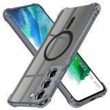 Husa MagSafe pentru Samsung Galaxy S21 FE 5G G990, Techsuit, Shockproof Clear, Neagra