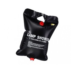 Dus Solar Portabil Pentru Camping, HYT &reg;, Cu Furtun Flexibil De Dus, Presiune Reglabila, Capacitate 20L, Negru