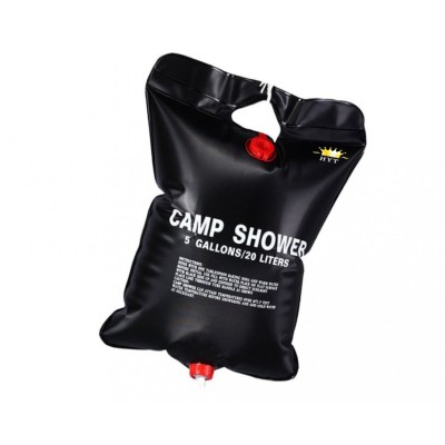 Dus Solar Portabil Pentru Camping, HYT &amp;reg;, Cu Furtun Flexibil De Dus, Presiune Reglabila, Capacitate 20L, Negru foto
