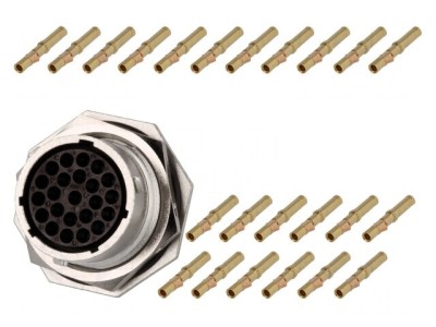 Conector Circular RT360 Soclu Mufă Mamă Crimpat PIN 23 13A foto