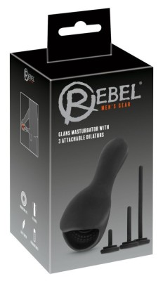 Masturbator cu vibratii cu 3 dilatatoare detasabile Glans Vibrator with 3 foto