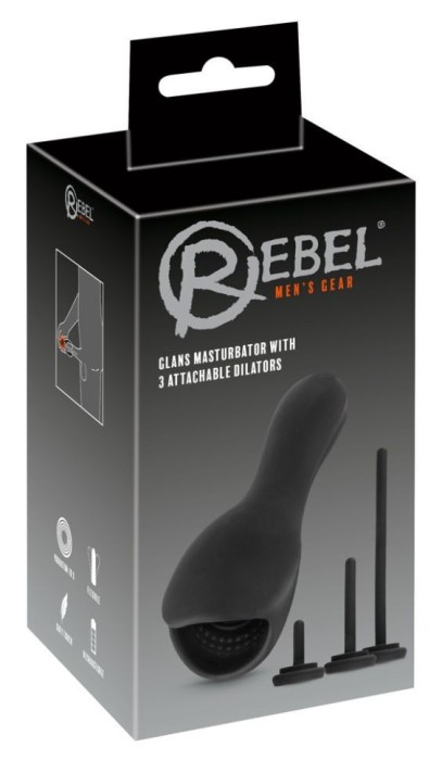 Masturbator cu vibratii cu 3 dilatatoare detasabile Glans Vibrator with 3