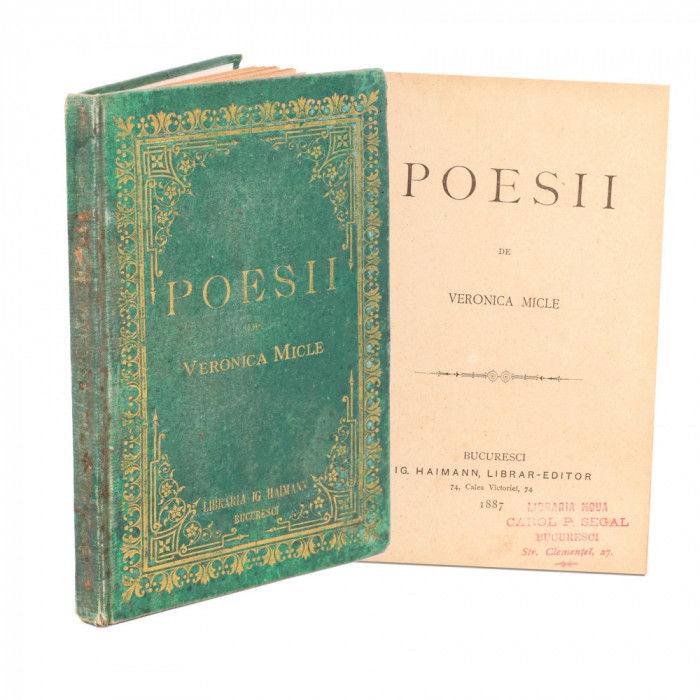 Veronica Micle, Poesii, 1887, prima ediție, piesă rară