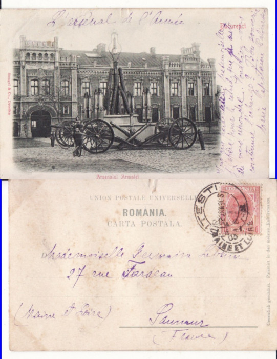 Bucuresti- Arsenalul Armatei - clasica, in relief- rara