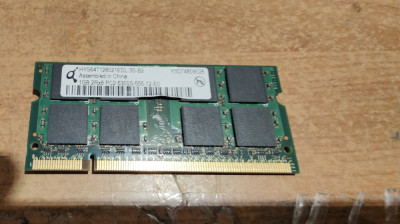 Ram Laptop Quimonda 1GB DDR2 PC2-5300S HYS64T128021EDL-3S-B2 foto