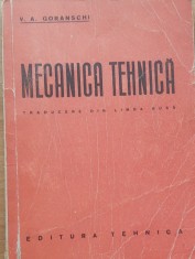 MECANICA TEHNICA V. A. GORANSCHI, 1952