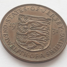 292. Moneda Jesey 1/12 shillings 1931 (tiraj 204.000 buc)