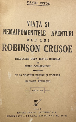 VIATA SI NEMAIPOMENITELE AVENTURI ALE LUI ROBINSON CRUSOE , 1943 , foto