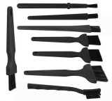 Set perii antistatice pentru aparate electronice, 8 piese, plastic, 12,5 - 17cm, negru