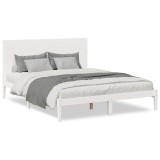 Cumpara ieftin Cadru pat foarte lung fara saltea, alb, 140x210 cm lemn masiv