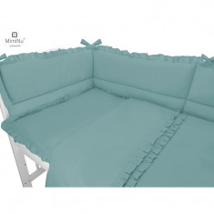 Set lenjerie patut cu 6 piese MimiNu 120x60 cm Royal Nepal Green