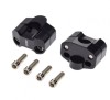 Inaltator Ghidon Moto 22mm Negru Hebe - Adaptor Universal Aluminiu